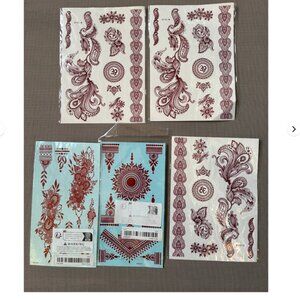 Tattoo Sticker Bundle brown henna temporary tattoo stickers